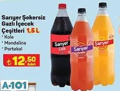 SARIYER ŞEKERSİZ GAZLI İÇECEK ÇEŞİTLERİ KOLA MANDALİNA PORTAKAL